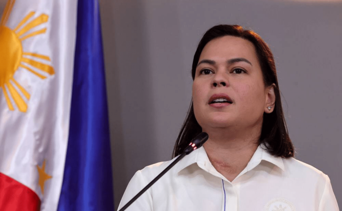 Vice President Sara Duterte making a point.