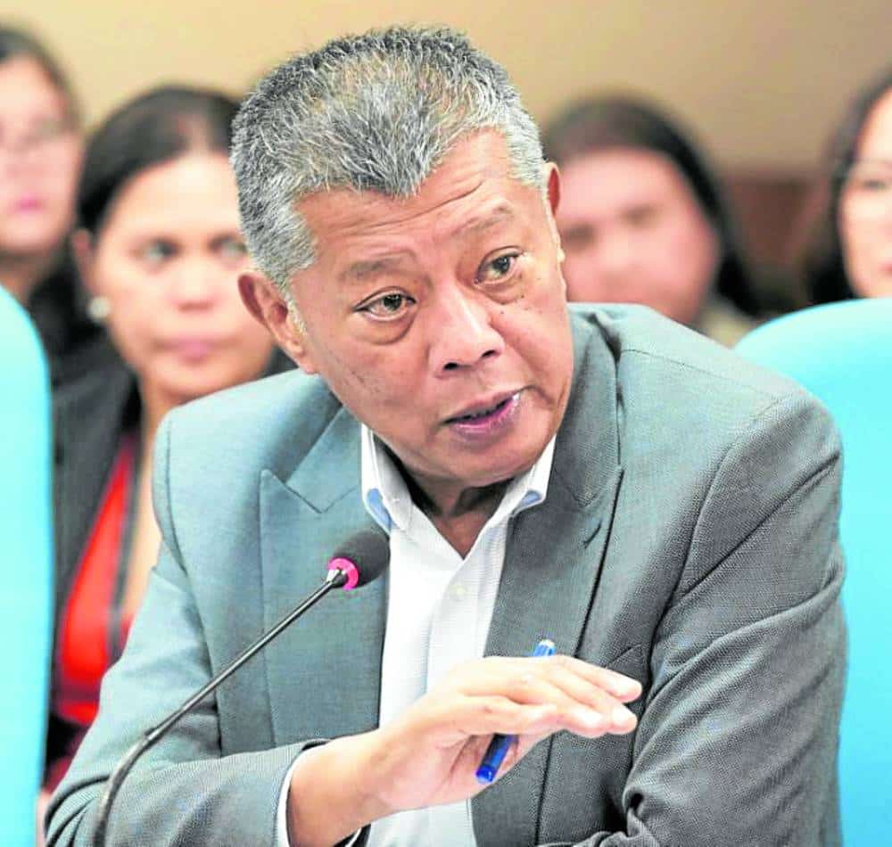 Justice Sec. Jesus Crispin Remulla speaking.