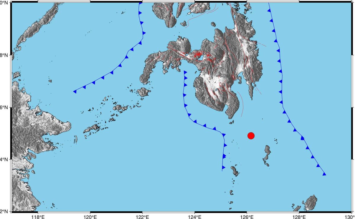 A magnitude 6.9 earthquake strikes in the waters off Davao Occidental province on Saturday morning, June 28, 2025.