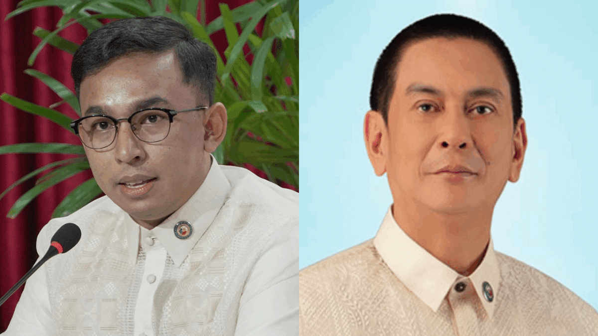 Rep. Raul Angelo Bongalon (left) and Rep. Loreto Acharon